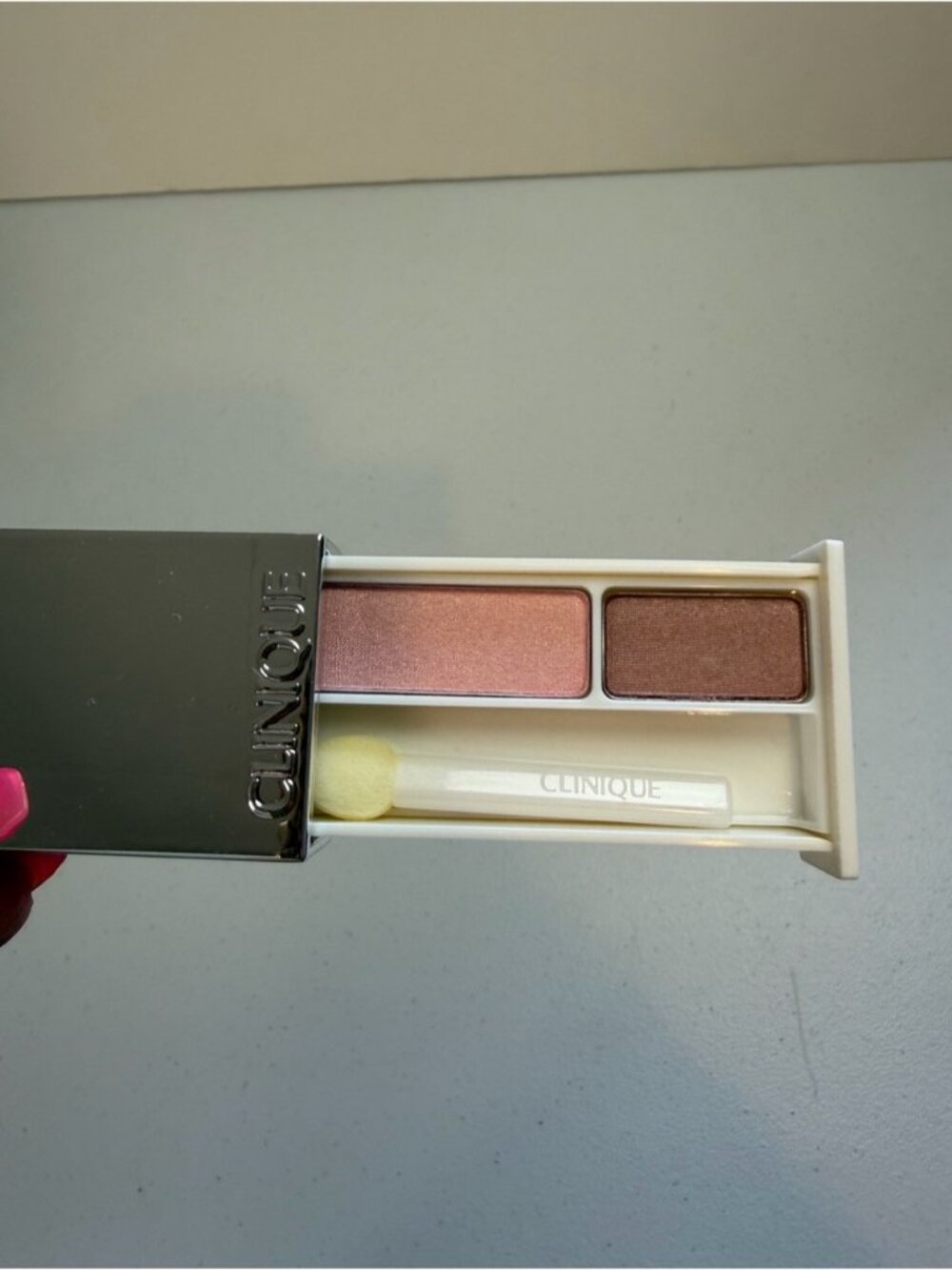 CLINIQUE All About Eye Shadow Duo MINI in STRAWBERRY FUDGE .07 2gram Color Surge